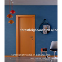 Puerta de madera rasante interior personalizada, puerta de la habitación MDF